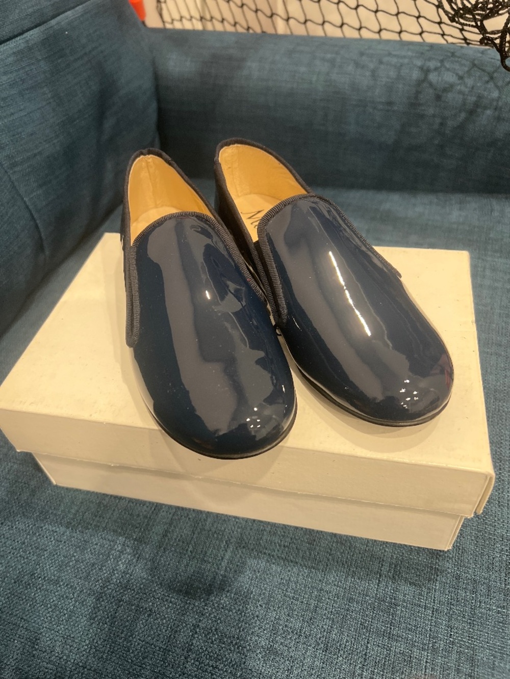 Manelli Navy Patent Slip-On Flats – Classic & Chic